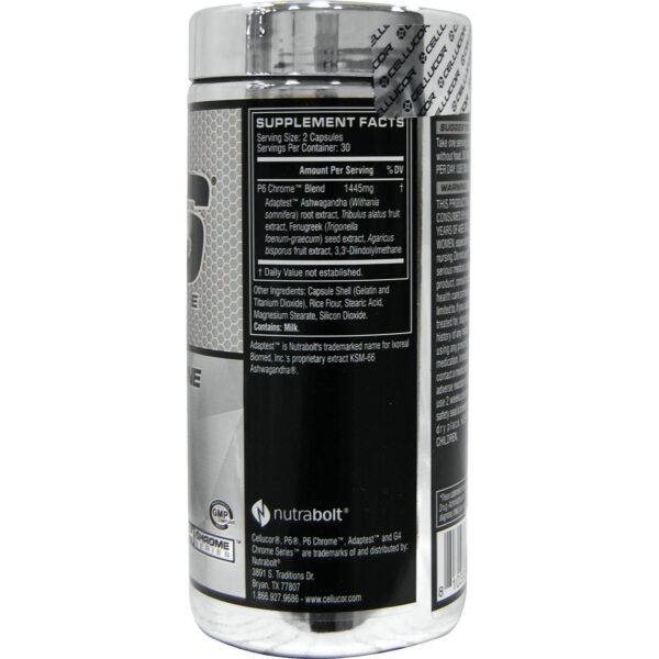 C4 / Cellucor, P6 Chrome, Testosterone Support, 60 Capsules - Image 3