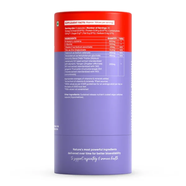 Slow Advanced N-Acetyl-Cysteine + Glycine Capsules - Image 2