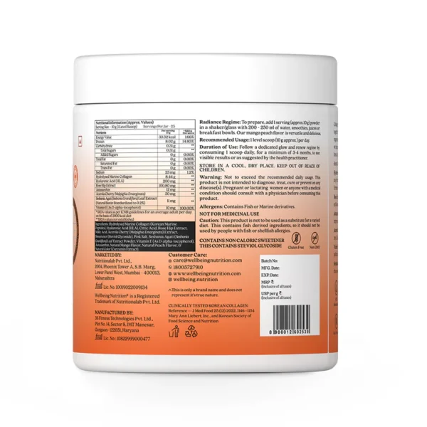 Beauty Korean Marine Collagen Peptides Mango Peach Flavour - Image 2