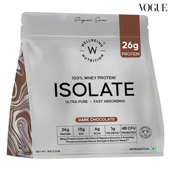 Whey Protein Isolate 26g | 1kg | 4B CFU Probiotics | Dark Chocolate