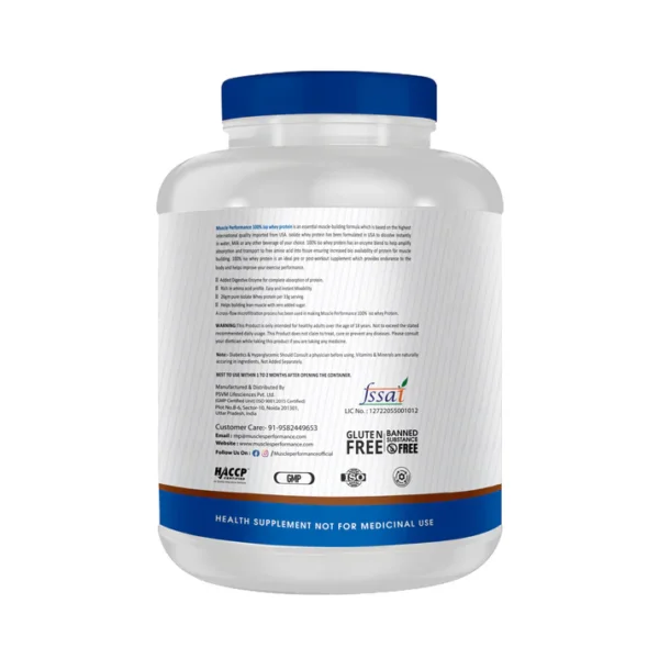Muscle Performance 100% Isolate Whey Protein 2KG - Image 3