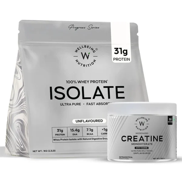 Whey Protein Isolate Unflavored & Creatine Monohydrate Unflavored