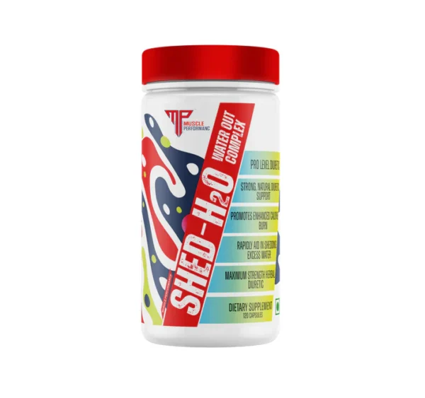 MUSCLE PERFORMANCE SHED H2O WATER OUT COMPLEX 120 CAPSULES )