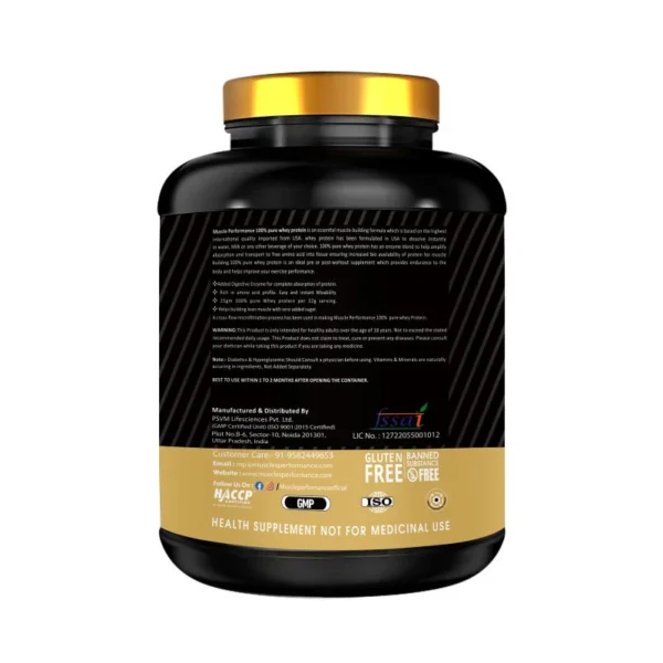 Muscle Performance Pure Whey Protein 2kg 4.4lbs - Image 2