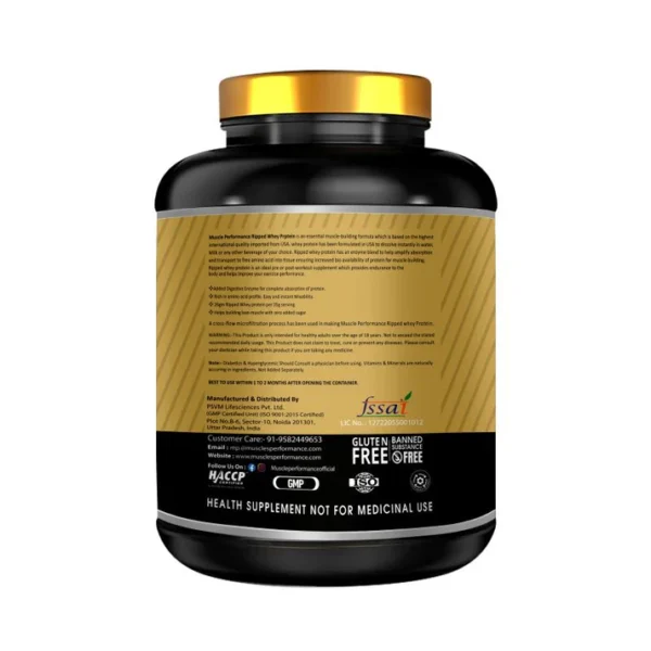 Muscle Performance Ripped Whey Isolate 2kg 4.4lbs - Image 4