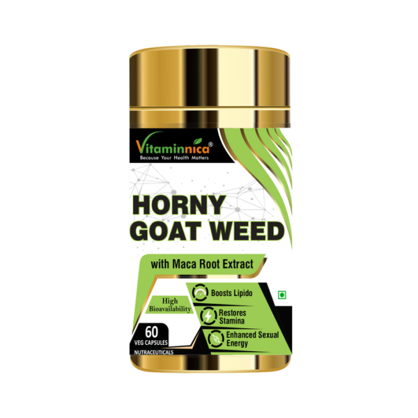 Horny Goat Weed with Maca Root Extract Supports Strength, Stamina & Performance | 60 Capsules Regular