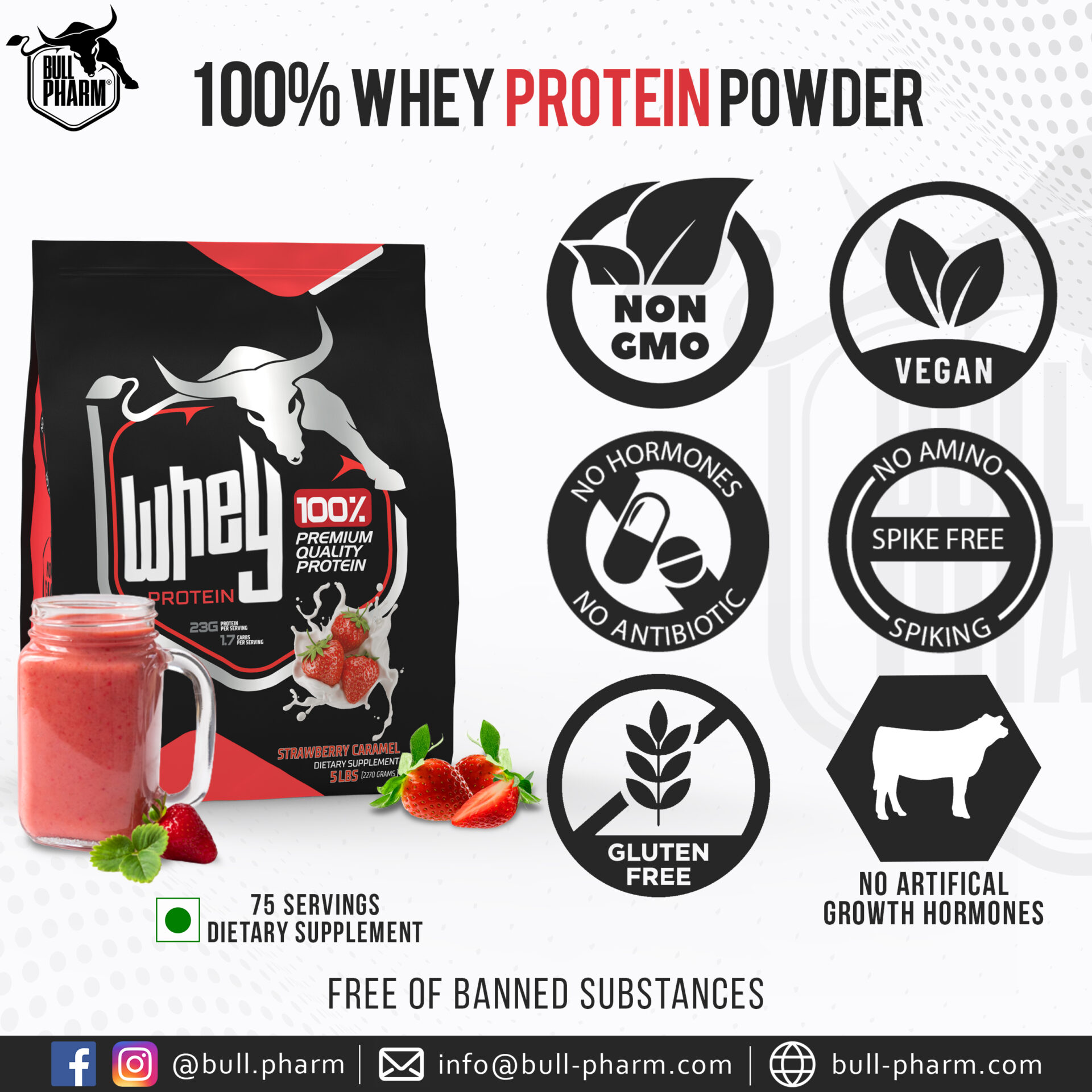 100% WHEY PROTEIN POWDER 2KG - Image 3