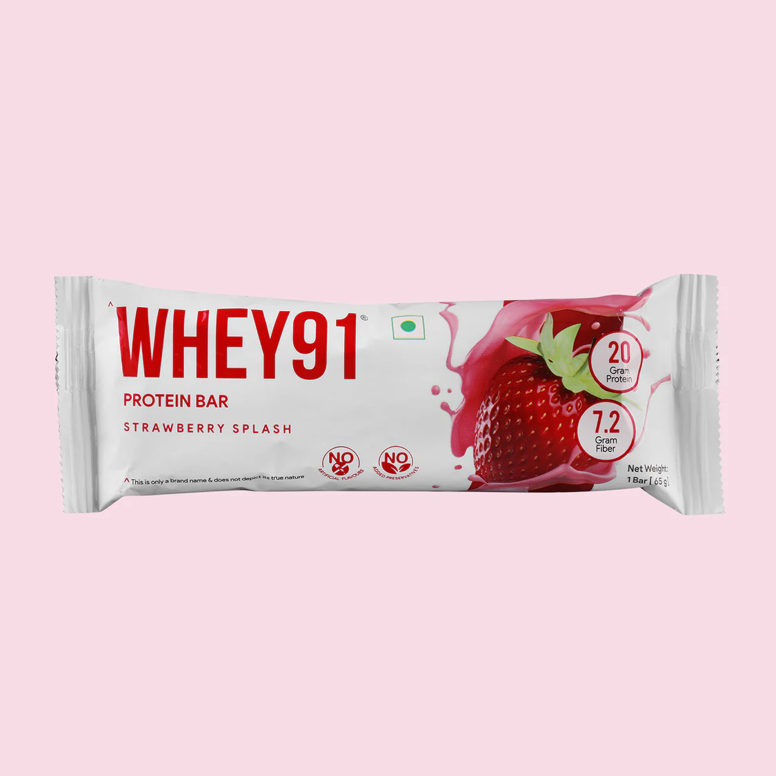 Whey91 Strawberry Splash Protein Bars - 20g Protein 7.2g Fibre (Pack of 6 bars) - Image 8