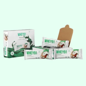 Whey91 Coconut Delight Protein Bars – 20g protein, 5.8g fibre (Pack of 6 bars)
