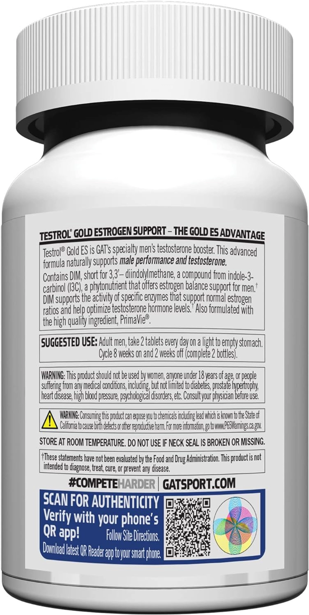 GAT Sports Testrol Gold ES, Testosterone booster, 60 tablet(s) Unflavoured - Image 3
