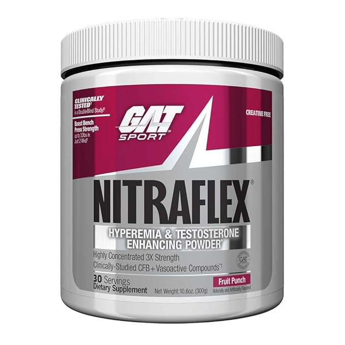 GAT Sport Nitraflex Fruit Punch Flavour powder -Pack of 30 Servings