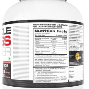Labrada Muscle Mass Gainer Powder (Gain Weight, Post-Workout, 52g Protein, 250g Carbs,1g Creatine, 500mg L-Carnitine, 9 Servings) 6.6 lbs (3 kg) (Chocolate)
