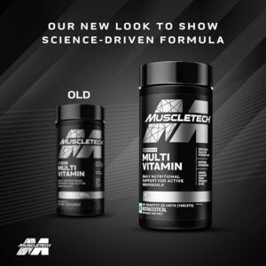 MuscleTech Platinum Multivitamin,Vitamin C for Immune Support,18 Vitamins & Minerals,60 Tablets, 150 grams