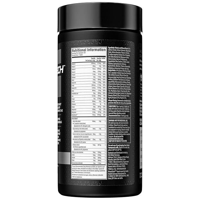 MuscleTech Platinum Multivitamin,Vitamin C for Immune Support,18 Vitamins & Minerals,60 Tablets, 150 grams - Image 7