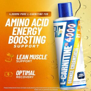 Ronnie Coleman Signature Series L Carnitine XS 4000 Liquid, Stimulant Free, Sugar Free, Zero Carbs, Lean Muscle Strength Support for Men & Women, 16 Oz, Orange Creamsicle