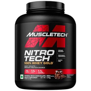 Muscletech Nitrotech 100% Whey Gold, Double Rich Chocolate