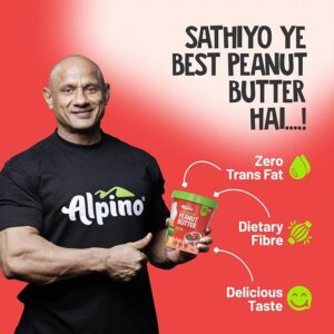 ALPINO High Protein Dark Chocolate Peanut Butter Crisp – Roasted Peanuts, Dark Chocolate, Whey Protein & Pea Protein