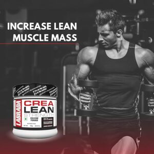 Labrada CreaLean Powder (Post Workout, Sustain longer workout, Muscle Repair & Recovery, 3g Creatine Monohydrate,For 83 Servings) – 0.55 lbs (250 gm)