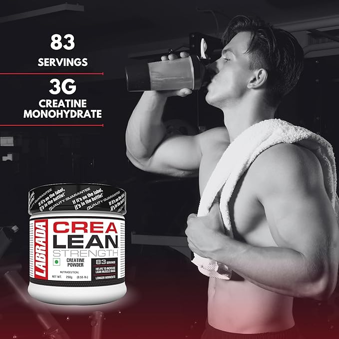 Labrada CreaLean Powder (Post Workout, Sustain longer workout, Muscle Repair & Recovery, 3g Creatine Monohydrate,For 83 Servings) - 0.55 lbs (250 gm) - Image 6