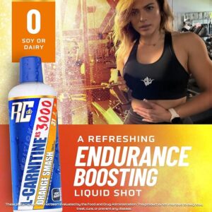 Ronnie Coleman Signature Series L-Carnitine 3000,Liquid Dietary Supplement,31 Servings (473.28 Ml Pack Of 1, Orange Smash)