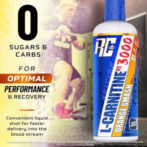 Ronnie Coleman Signature Series L-Carnitine 3000,Liquid Dietary Supplement,31 Servings (473.28 Ml Pack Of 1, Orange Smash)