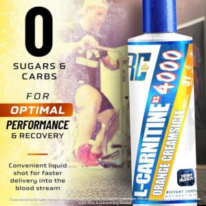 Ronnie Coleman Signature Series L Carnitine XS 4000 Liquid, Stimulant Free, Sugar Free, Zero Carbs, Lean Muscle Strength Support for Men & Women, 16 Oz, Orange Creamsicle