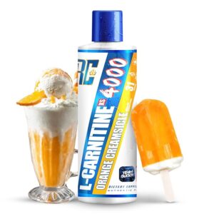 Ronnie Coleman Signature Series L Carnitine XS 4000 Liquid, Stimulant Free, Sugar Free, Zero Carbs, Lean Muscle Strength Support for Men & Women, 16 Oz, Orange Creamsicle
