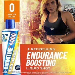Ronnie Coleman Signature Series L Carnitine XS 4000 Liquid, Stimulant Free, Sugar Free, Zero Carbs, Lean Muscle Strength Support for Men & Women, 16 Oz, Orange Creamsicle