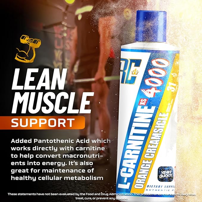 Ronnie Coleman Signature Series L Carnitine XS 4000 Liquid, Stimulant Free, Sugar Free, Zero Carbs, Lean Muscle Strength Support for Men & Women, 16 Oz, Orange Creamsicle - Image 2