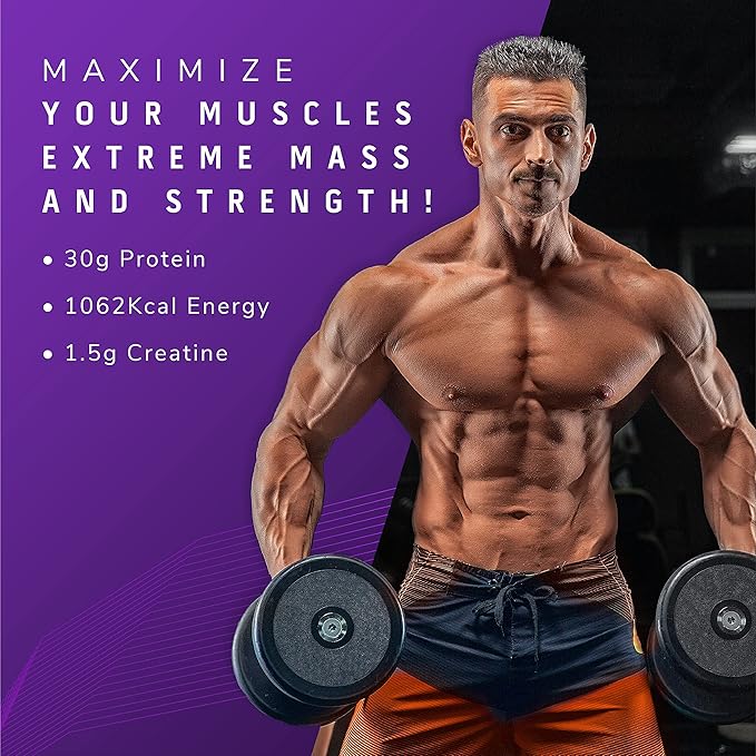MuscleTech Veg Mass Gainer-Triple Chocolate Brownie (3Kg Powder(10 Servings)-MassTech Extreme 2000 High Protein Food For Weight Gainer (30g Protein, 1073 Kcal,1.5g Creatine & Added Vitamin,Minerals) - Image 5