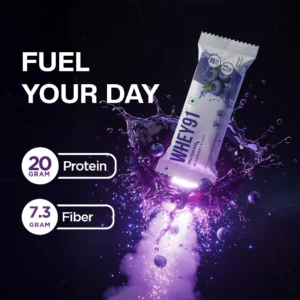 Whey91 Blueberry Blast Protein Bars – 20g protein, 7.3g fibre (Pack of 6 bars)