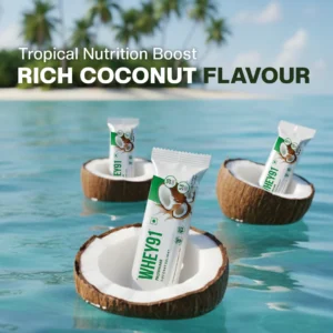 Whey91 Coconut Delight Protein Bars – 20g protein, 5.8g fibre (Pack of 6 bars)