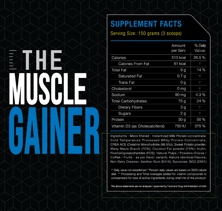 FREAKLABS THE MUSCLE MASS GAINER | 6LBS - Image 2