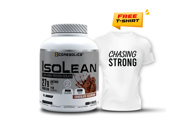 Corebolics Isolean 100% Whey Protein Isolate ( 2 kg, 63 Servings ) + FREE Samples And Protein Bar