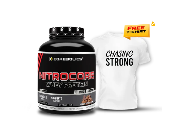 COREBOLICS NITROCORE WHEY PROTEIN ( 2 KG, 47 SERVINGS ) Free T-Shirt
