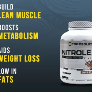 COREBOLICS NITROLEAN – DIET WHEY PROTEIN ( 2 KG, 48 SERVINGS ) Free T-Shirt