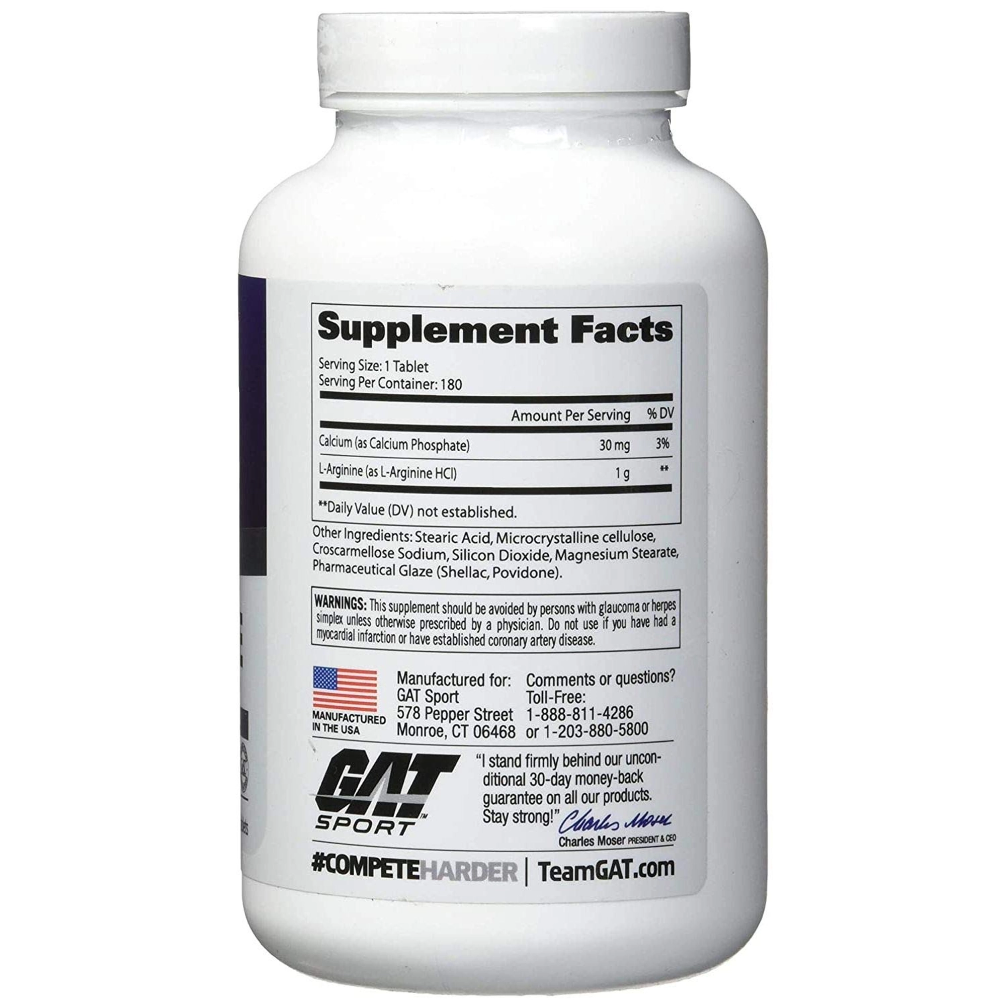 GAT Sports L-Arginine, 180 tablet(s) - Image 3
