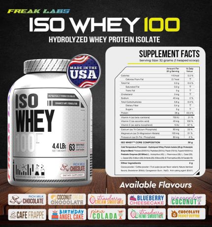 FREAKLABS ISO WHEY 100 | 4.4LBS - Image 2