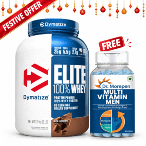 Dymatize Elite 100% Whey 2.3kg + FREE Dr. Morepen Multivitamin Men