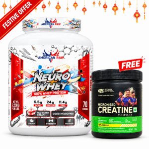 American Raw Neuro Whey Protein 2.25kg + FREE ON Creatine 250g